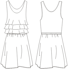 Fashion sewing patterns for LADIES Dresses Dress 726